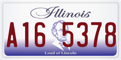 IL license plate A165378
