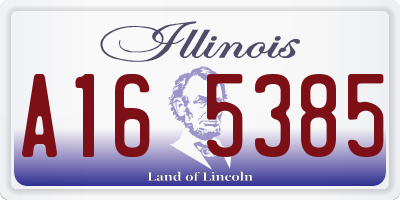 IL license plate A165385