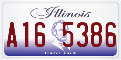 IL license plate A165386