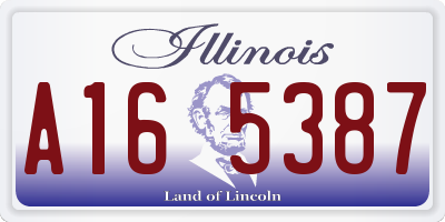 IL license plate A165387