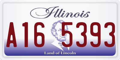 IL license plate A165393