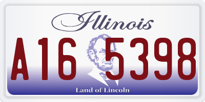 IL license plate A165398