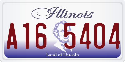 IL license plate A165404