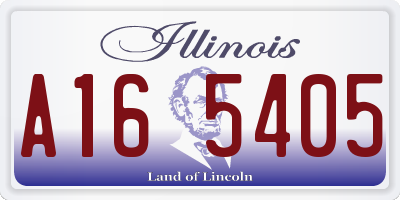IL license plate A165405