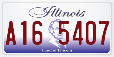 IL license plate A165407