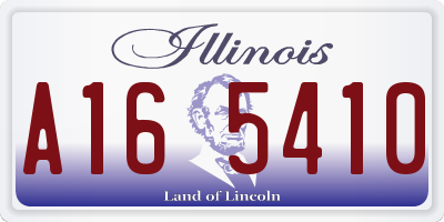 IL license plate A165410
