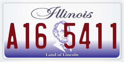 IL license plate A165411