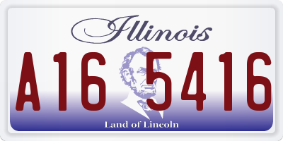 IL license plate A165416