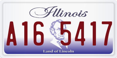 IL license plate A165417
