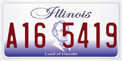 IL license plate A165419