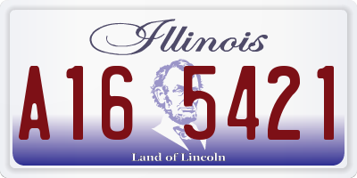 IL license plate A165421
