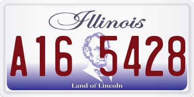IL license plate A165428