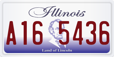 IL license plate A165436