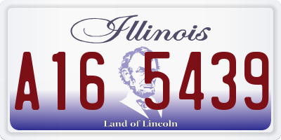 IL license plate A165439