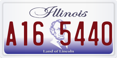 IL license plate A165440