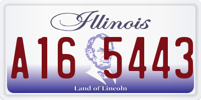 IL license plate A165443