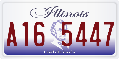 IL license plate A165447