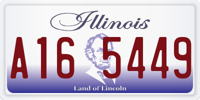 IL license plate A165449