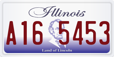 IL license plate A165453