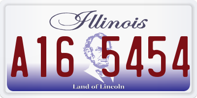 IL license plate A165454