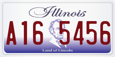 IL license plate A165456