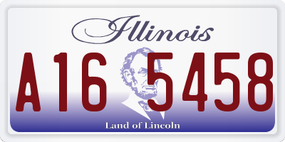 IL license plate A165458