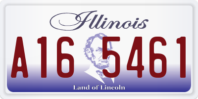 IL license plate A165461