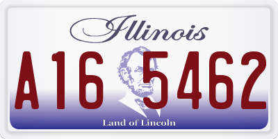 IL license plate A165462