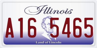 IL license plate A165465