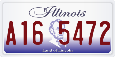 IL license plate A165472