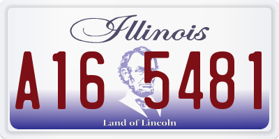 IL license plate A165481
