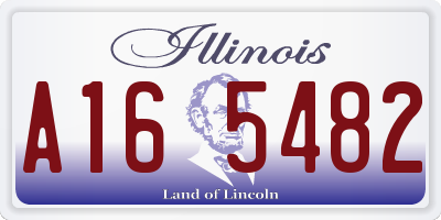 IL license plate A165482