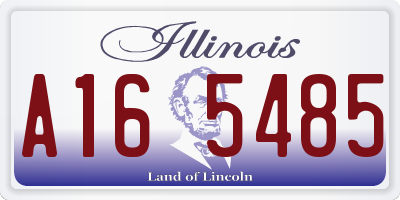 IL license plate A165485