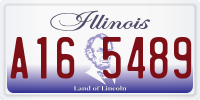 IL license plate A165489