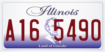 IL license plate A165490
