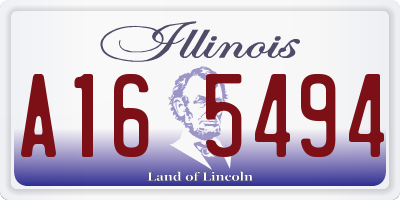IL license plate A165494