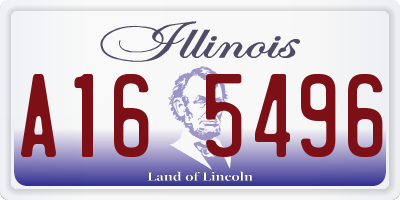 IL license plate A165496