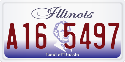 IL license plate A165497