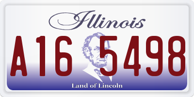 IL license plate A165498