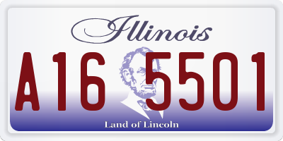 IL license plate A165501
