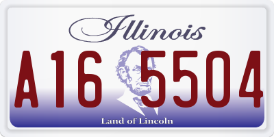 IL license plate A165504