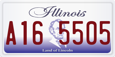 IL license plate A165505