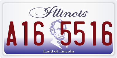 IL license plate A165516