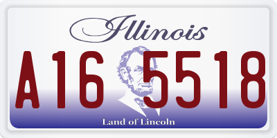 IL license plate A165518