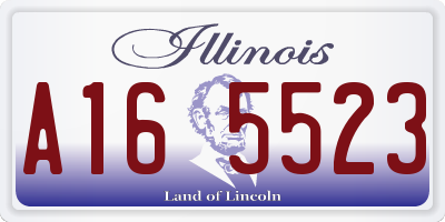 IL license plate A165523