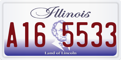 IL license plate A165533