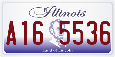 IL license plate A165536