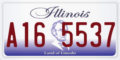 IL license plate A165537