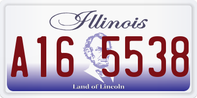 IL license plate A165538