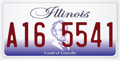 IL license plate A165541